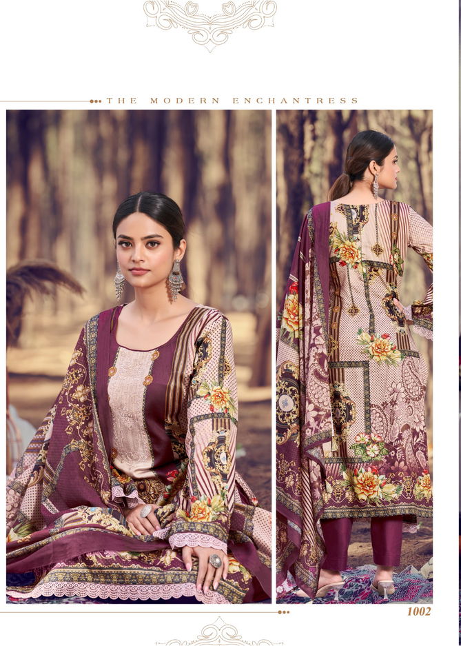 AZA Hermitage 1001-1007 Wholesale Pakistani Dress Material Catalog